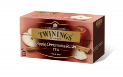 Чай Twinings черный с кусочками яблока, корицей и изюмом, короб (25 пак.) 50 гр