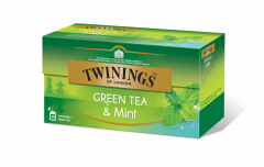 Чай Twinings зеленый с ароматом мяты, короб (25 пак.) 37,5 грамм