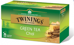 Чай Twinings зеленый с имбирем, короб (25 пак.) 40 гр