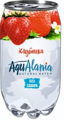 Напиток б/а среднегазированный AquAlania со вкусом Клубника 330 мл