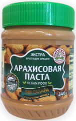 Арахисовая паста Азбука Продуктов без сахара с кусочками 340 гр